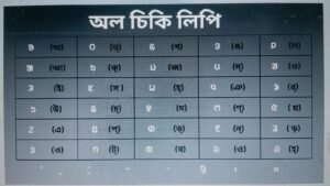অল চিকি লিপির সম্পূর্ণ বর্ণমালা